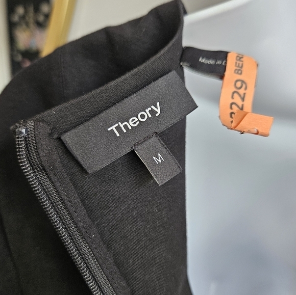 Theory Black peplum half sleeve Medium black shirt - Picture 3 of 5